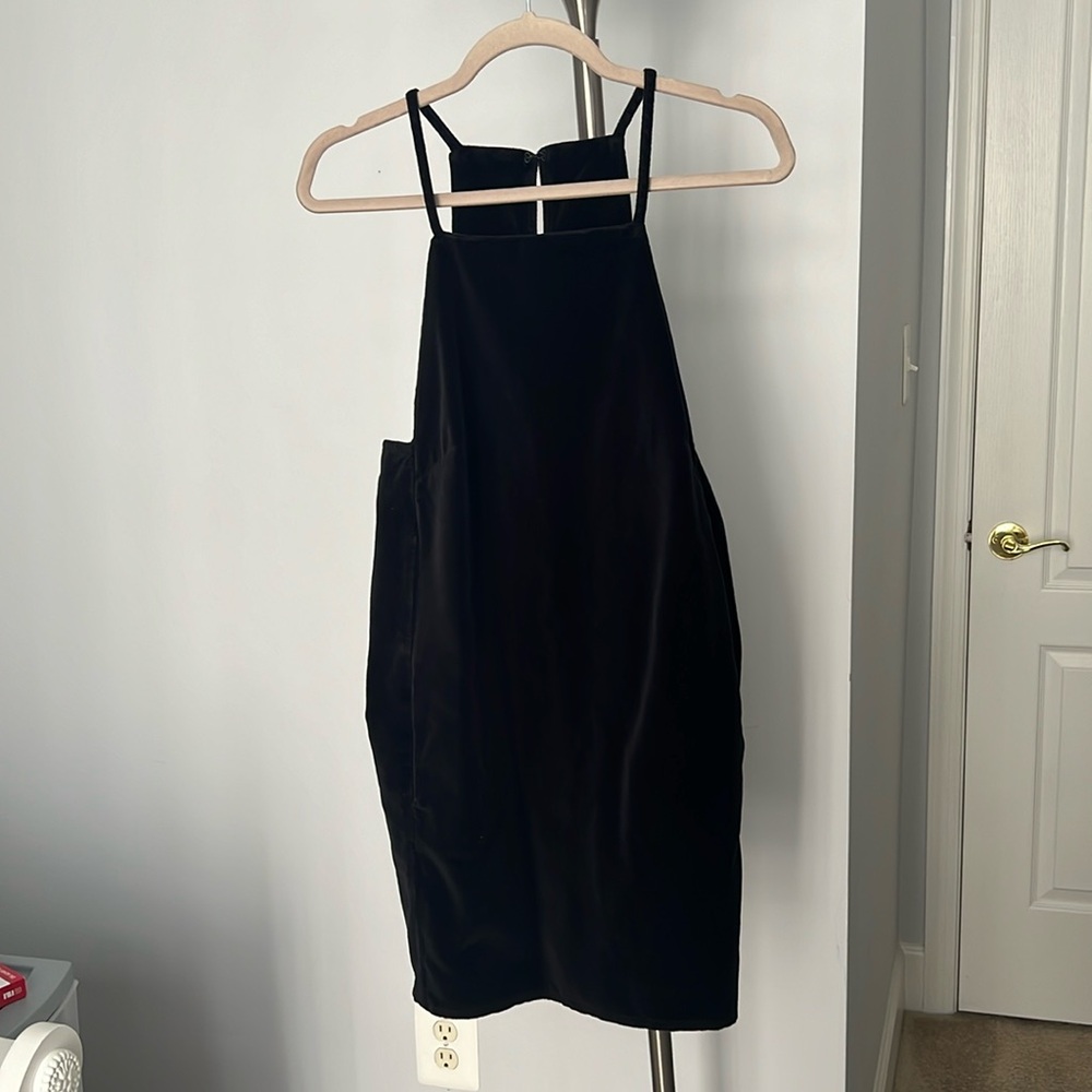 TopShop Suede Overall Dress